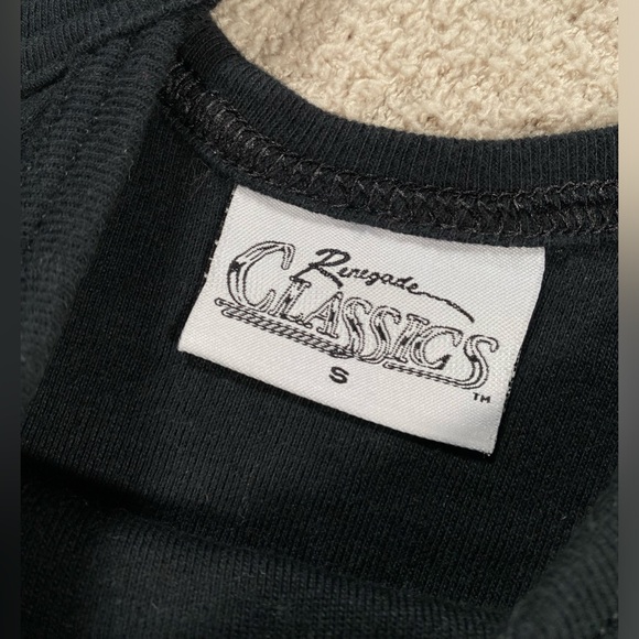 Women’s 90s Y2K Renegade Classics Rebel Small Black top 100% cotton Made in USA - Picture 3 of 7